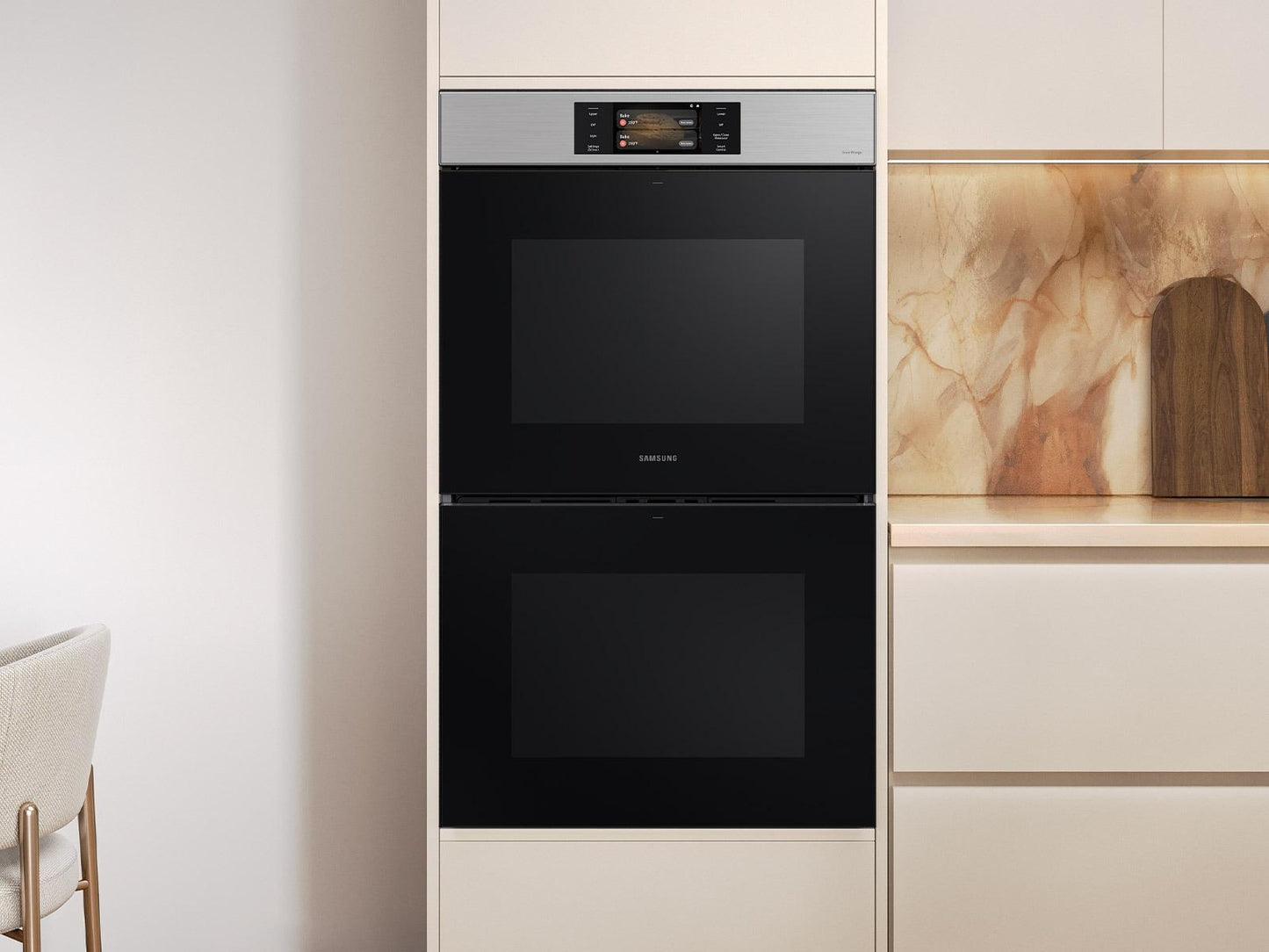 Samsung NV51CG700DSR Bespoke AI Double Wall Oven AI Home 7" Display AI Pro Cooking™  5.1 cu.ft./5.1 cu.ft.
