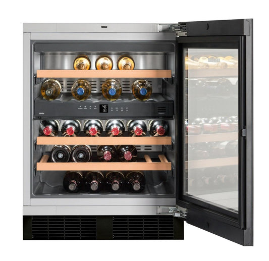 Liebherr WUGB3400 Undercounter Wine Cabinet, 24", Lock, 2 Zone, Reversible Door