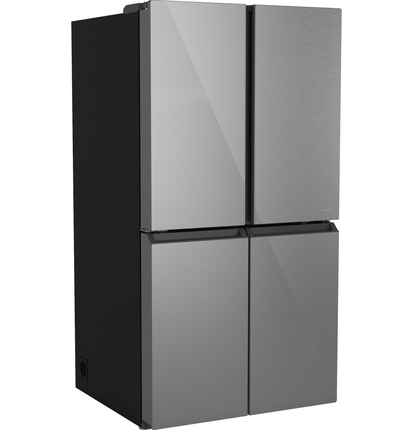 Cafe CHE23DM5WS5 CAF(EBACK)™ ENERGY STAR® 22.9 Cu. Ft. Smart Counter-Depth Quad-Door Refrigerator in Platinum Glass with Dual-Dispense AutoFill Pitcher