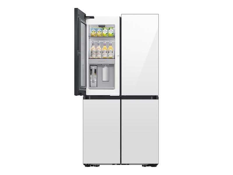 Samsung Bespoke 4-Door Flex™ Refrigerator (29 cu. ft.) with Beverage Zone™ and Auto Open Door in White Glass