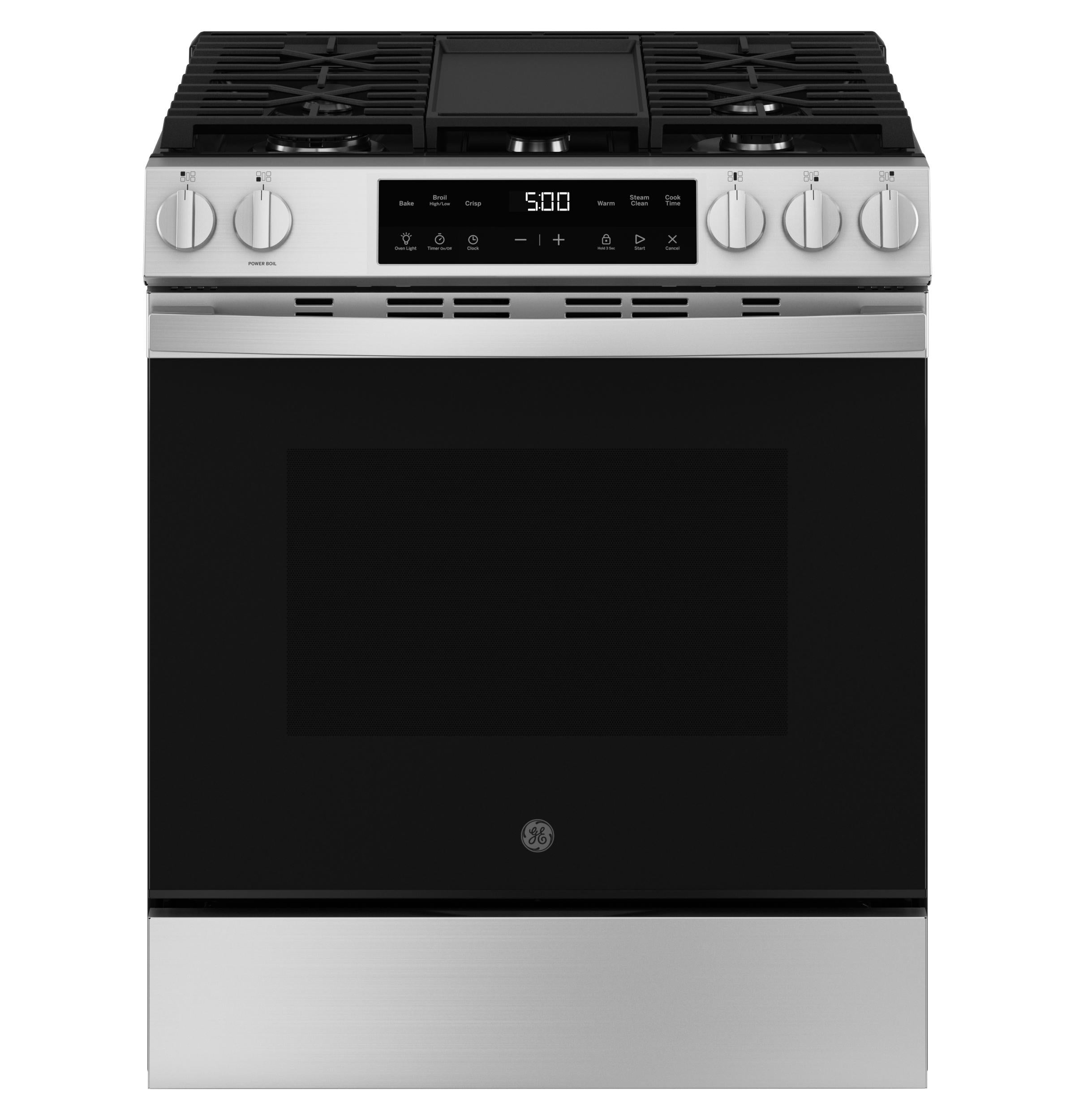 GGS500SVSS GE® 30" Slide-In Front Control Gas Range with Crisp Mode