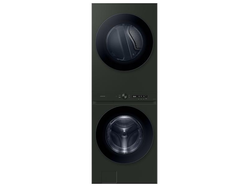 Samsung WH53DBH700EF Bespoke 5.3 cu. ft. AI Laundry Hub™ Ultra Capacity Single Unit Washer with AI OptiWash™ and 7.6 cu. ft. Electric Dryer in Satin Green
