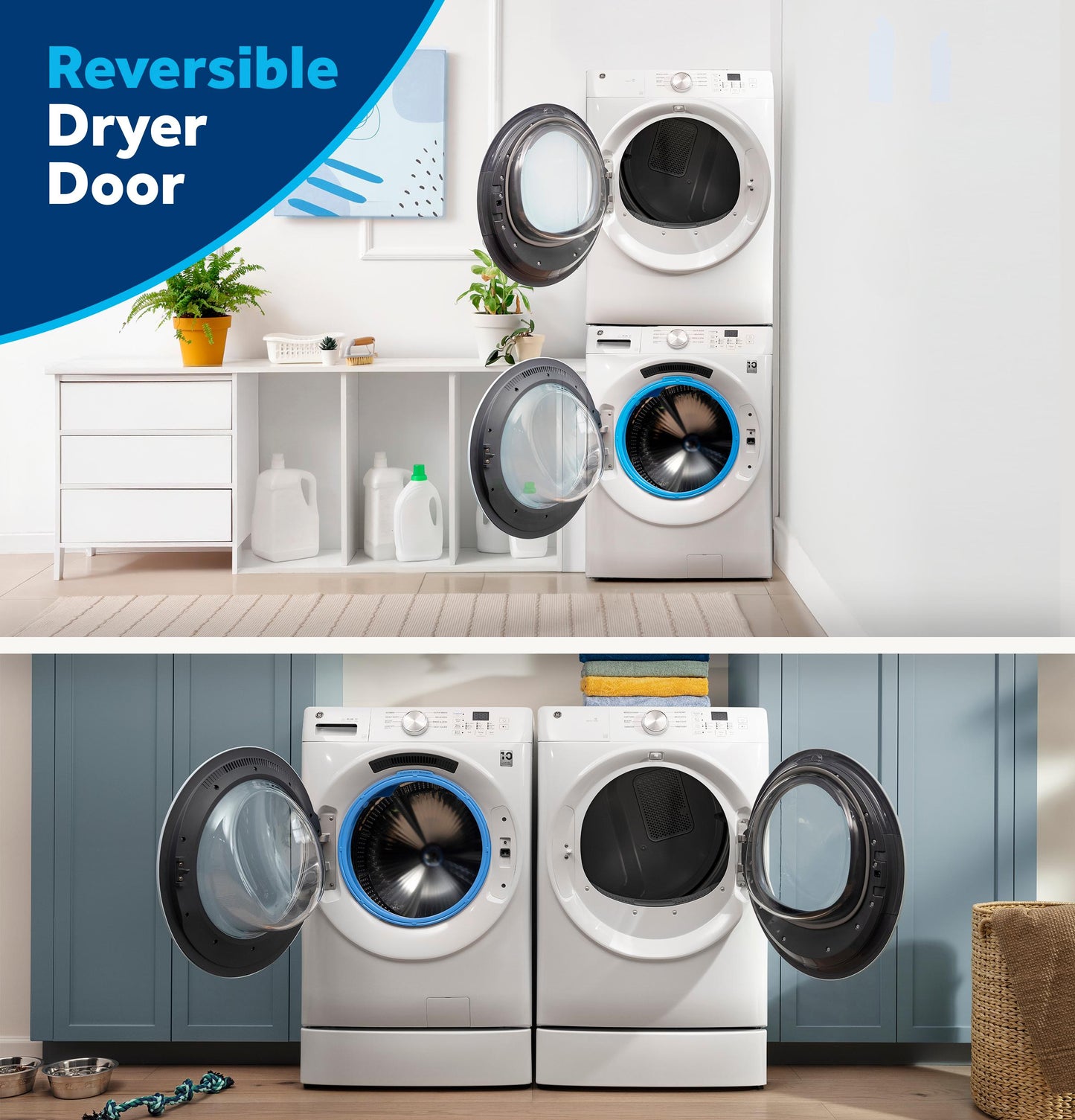 GFD35GSSYWW GE® ENERGY STAR® 7.8 cu. ft. Capacity Smart Front Load Gas Dryer