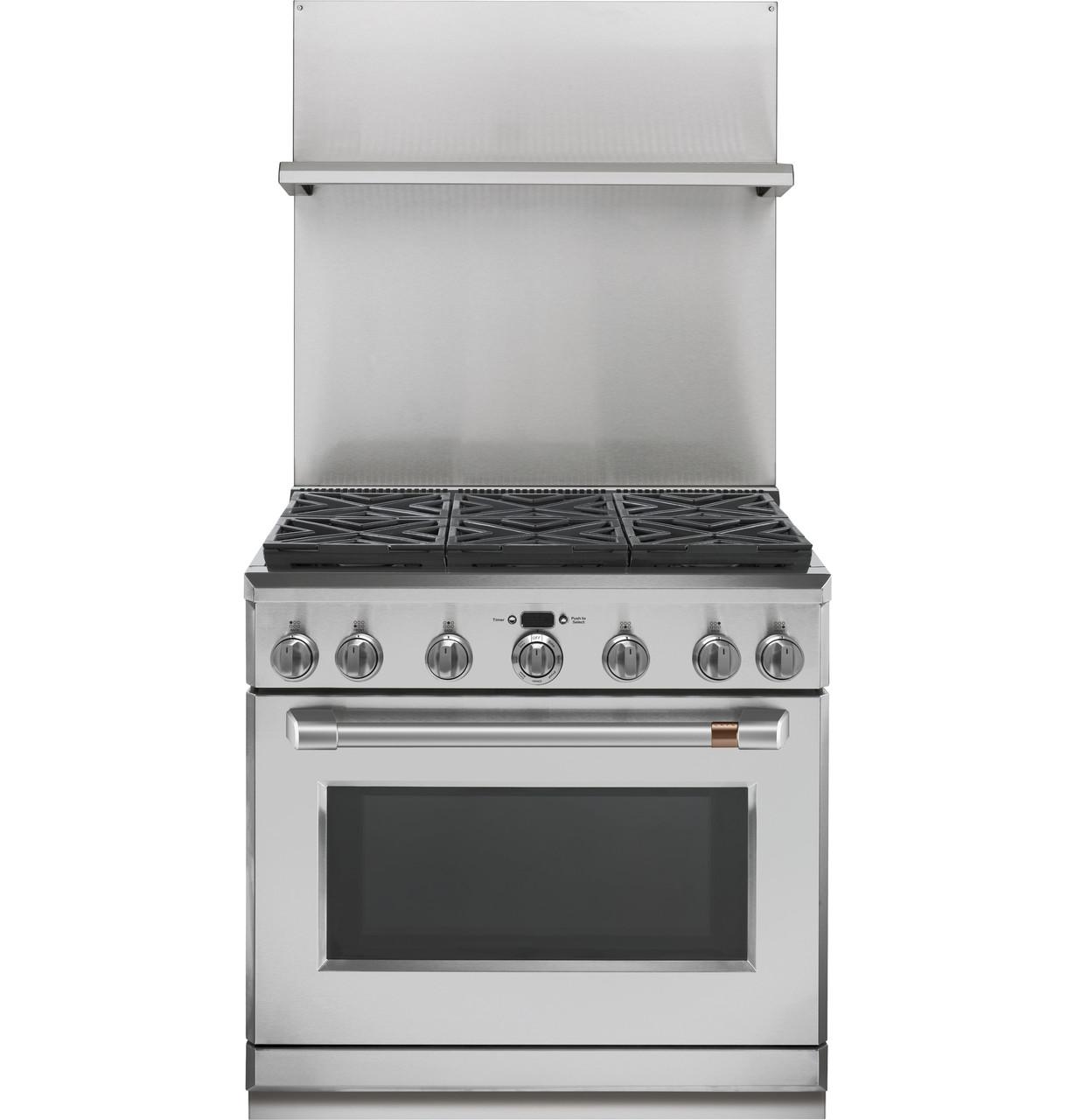 Cafe CXPR6TKPMSS CAF(EBACK)™ Toe Kick Pro Range 36" Brushed Stainless