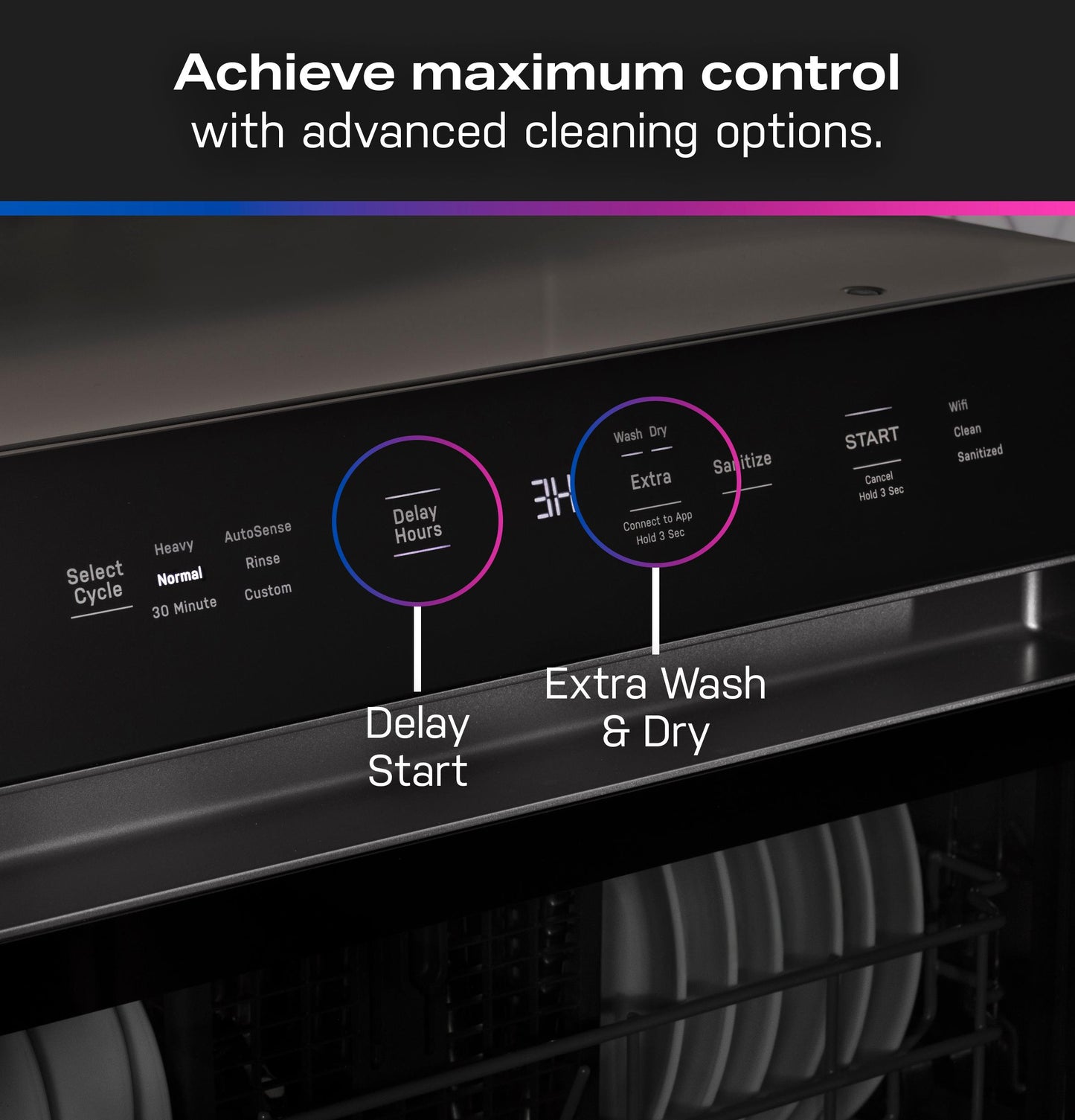 PZF560HGWBB GE Profile™ ENERGY STAR® Smart Compact Dishwasher for Countertop or Built-In
