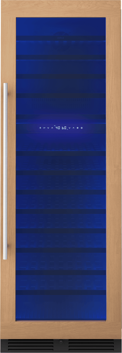 Zephyr PRW24F02CPG Presrv Wine Cooler, 24in Full Size, Panel Ready+Glass, Reversible Door, 2 Zone
