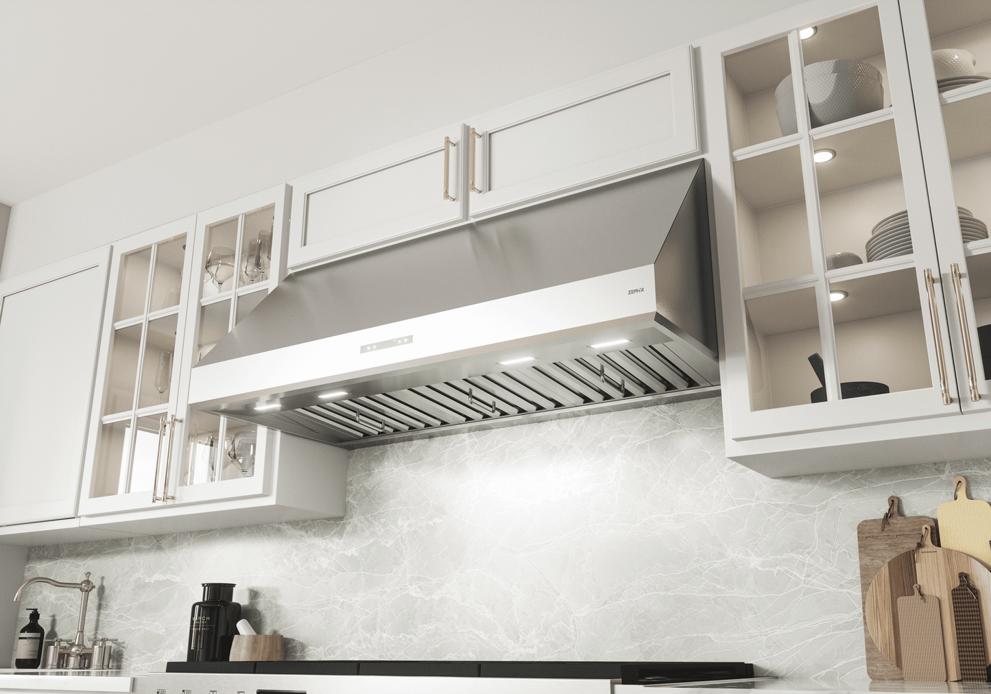 Zephyr AK7448AS Tidal II Connect 18in Wall, 48in, SS, LED, ACT