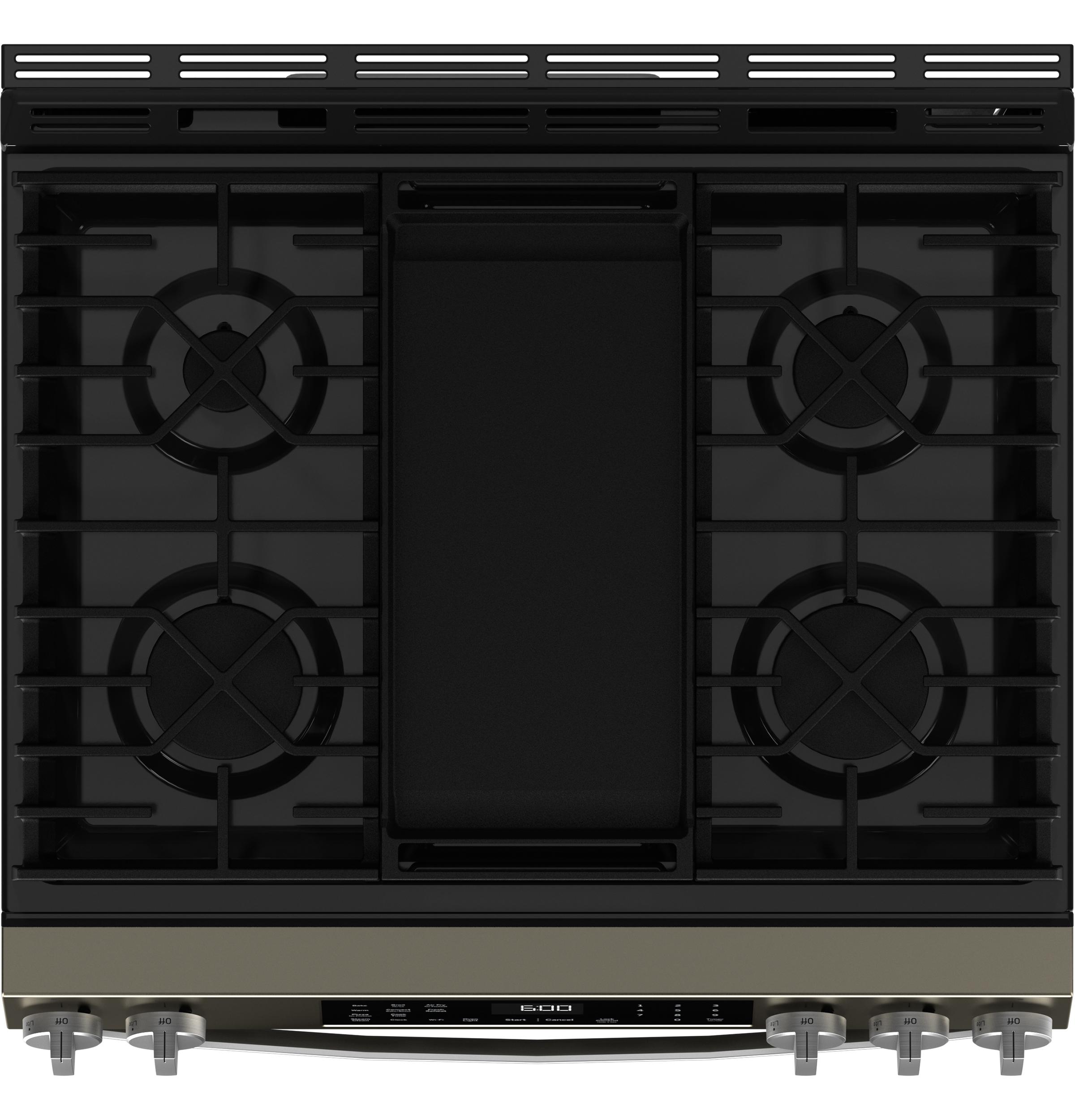 GGS600AVES GE® 30" Slide-In Front-Control Convection Gas Range with No Preheat Air Fry and EasyWash™ Oven Tray