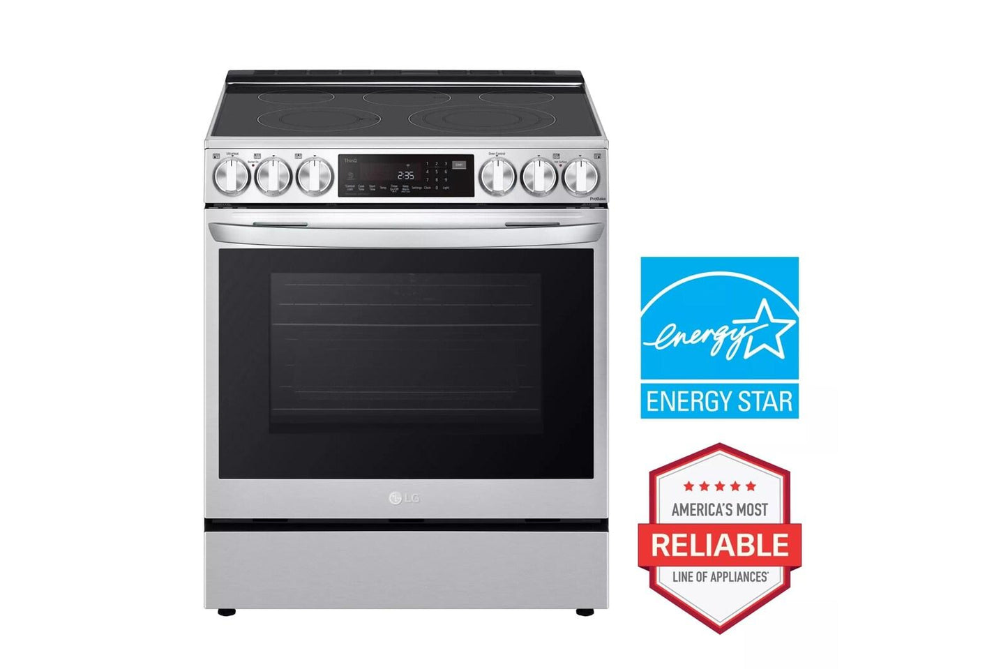 Lg LSEL6335FE 6.3 cu. ft. Smart Wi-Fi Enabled ProBake Convection® InstaView® Electric Slide-In Range with Air Fry