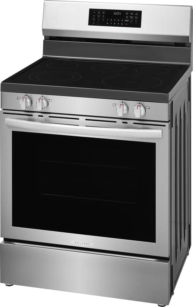 Frigidaire GCRE3070BF 30" Rear Control Electric Range with Stone-Baked Pizza