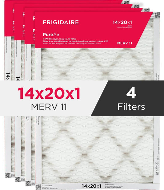 Frigidaire HVAC1420114 PureAir® 14" x 20" x 1" MERV 11 Premium Allergen Air Filter - 4 Pack