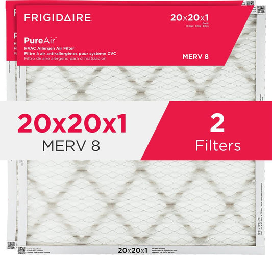 Frigidaire HVAC202082 PureAir® 20" x 20" x 1" MERV 8 Allergen Air Filter - 2 Pack