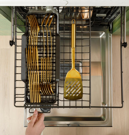 Cafe CDT888P4VW2 CAF(EBACK)™ CustomFit ENERGY STAR Stainless Interior Smart Dishwasher with Ultra Wash Top Rack and Dual Convection Ultra Dry, LED Lights, 39 dBA
