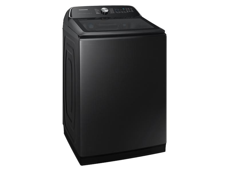 Samsung WA54CG7105AVUS 5.4 cu. ft. Extra-Large Capacity Smart Top Load Washer with ActiveWave™ Agitator and Super Speed Wash in Brushed Black