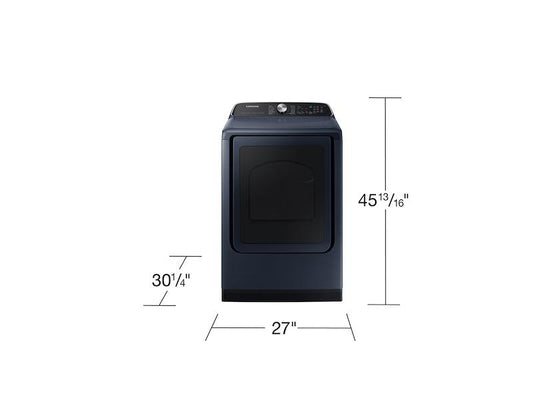 Samsung DVG54CG7150DA3 7.4 cu. ft. Smart Gas Dryer with Pet Care Dry and Steam Sanitize+ in Brushed Navy