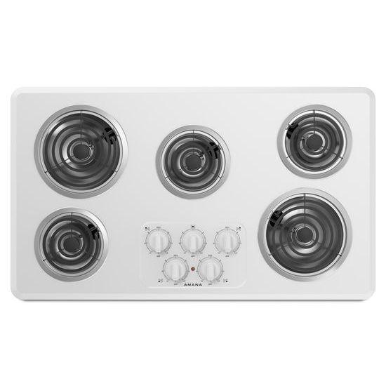 36-inch Electric Cooktop with 5 Elements - white
