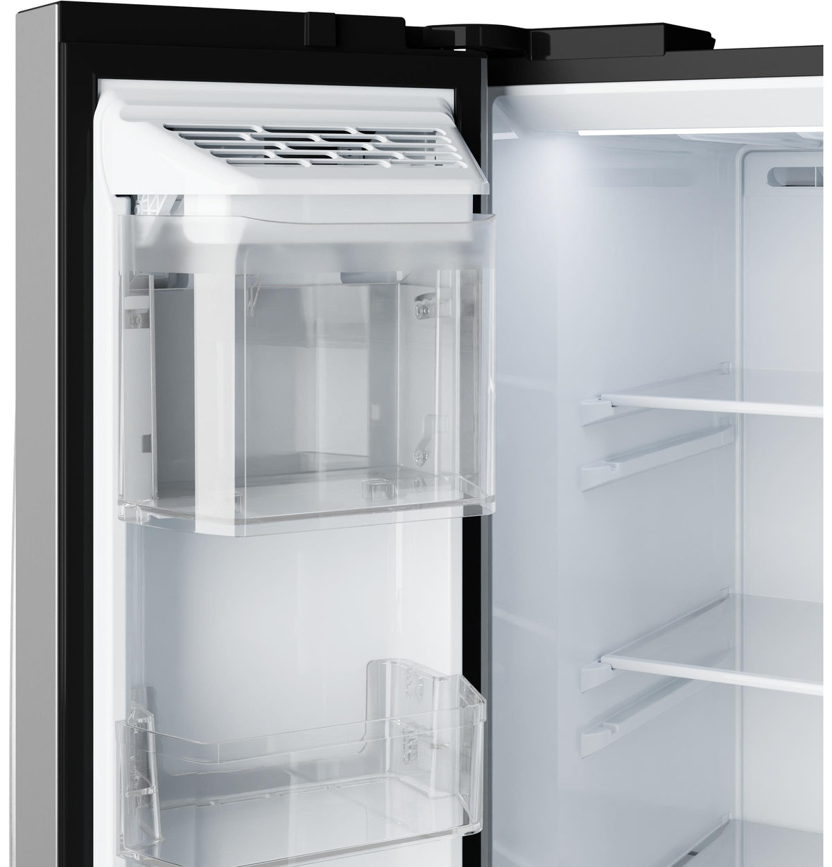GKS24NYYFS GE® 24.2 Cu. Ft. Counter-Depth Side-By-Side Refrigerator with Internal Dispenser and In-Door Icemaker