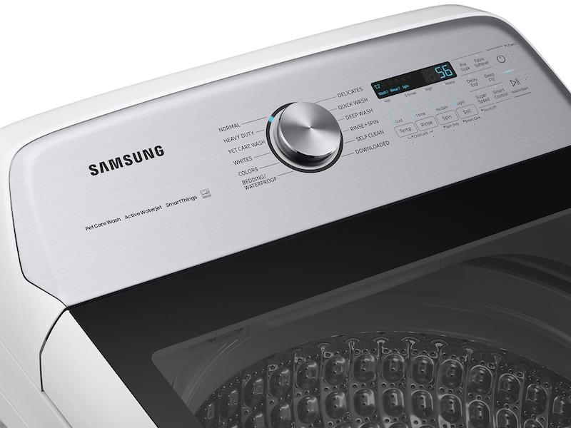 Samsung WA54CG7150AW 5.4 cu. ft. Smart Top Load Washer with Pet Care Solution and Super Speed Wash in White