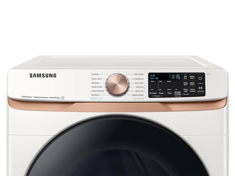 Samsung DVE50BG8300E 7.5 cu. ft. Smart Electric Dryer with Steam Sanitize+ and Sensor Dry in Ivory
