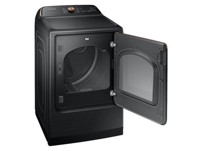 Samsung DVE54CG7550V 7.4 cu. ft. Smart Electric Dryer with Pet Care Dry and Steam Sanitize+ in Brushed Black