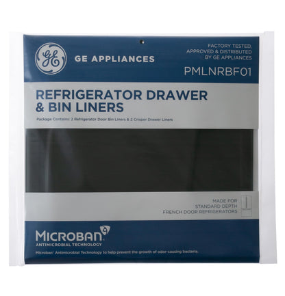 Ge Appliances PMLNRBF01 Drawer & Bin Liners with Microban® for Standard Depth Refrigerators