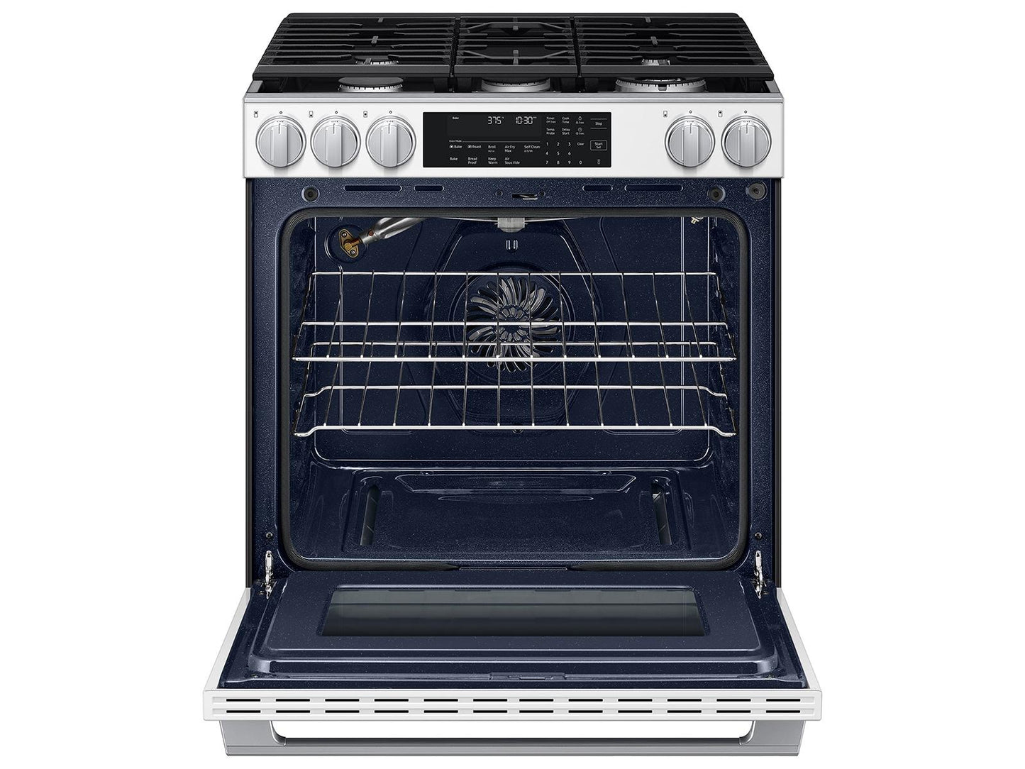 Samsung NSG90H60SW Bespoke Smart Slide-in Gas Range Pro Style Elite Design  Illuminated Knobs  Air Fry Max