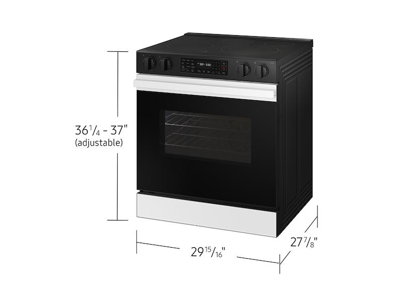 Samsung NSE6DB830012 Bespoke 6.3 cu. ft. Smart Slide-In Electric Range with Air Fry & Precision Knobs in White Glass