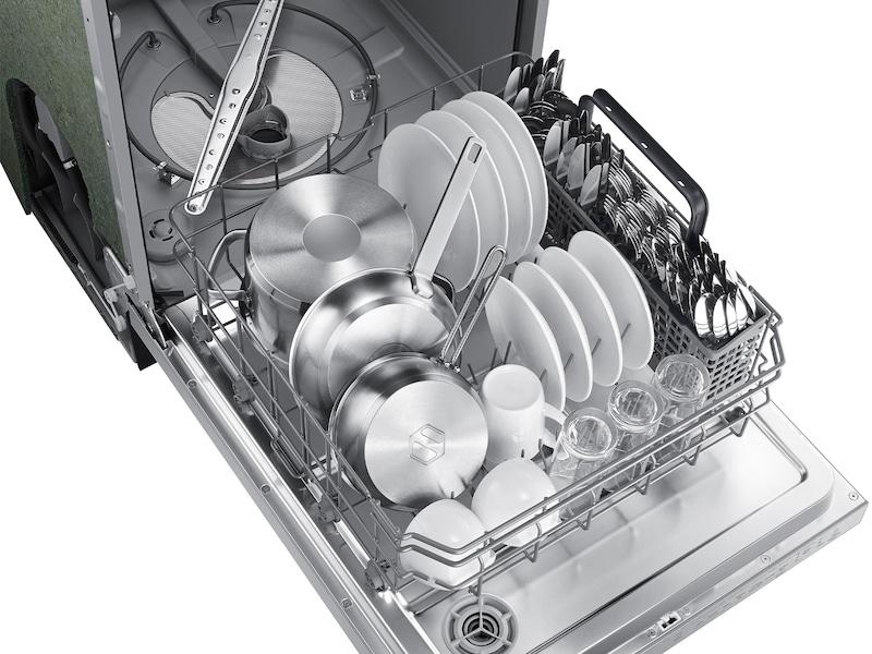 Samsung DW80CG4021SR Dishwasher with Height-Adjustable Rack Fingerprint Resistant  Digital Leak Sensor  53dBA