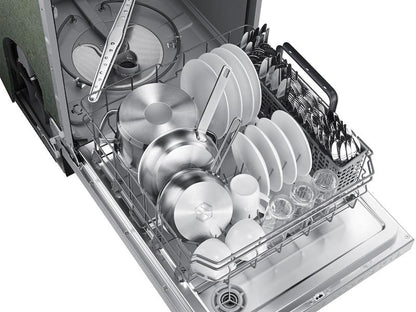 Samsung DW80CG4021SR Dishwasher with Height-Adjustable Rack Fingerprint Resistant  Digital Leak Sensor  53dBA
