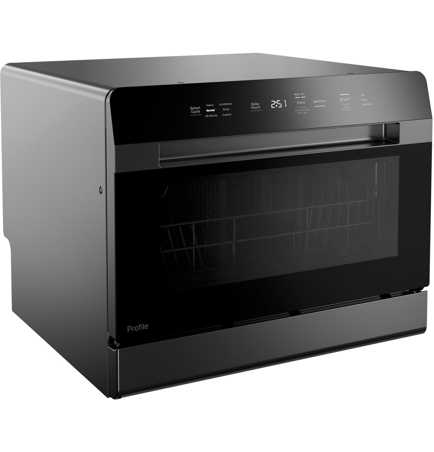 PZF560HGWBB GE Profile™ ENERGY STAR® Smart Compact Dishwasher for Countertop or Built-In