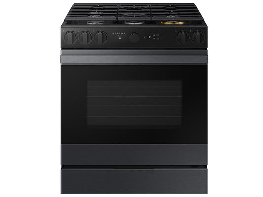Samsung NSG6DG8500MT Bespoke 6.0 cu. ft. Smart Slide-In Gas Range with Air Sous Vide & Air Fry in Matte Black
