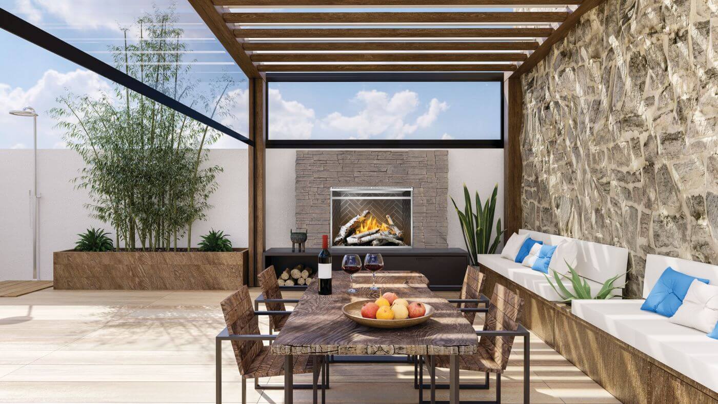 Napoleon Bbq RSS42NE Riverside 42 Outdoor Gas Fireplace