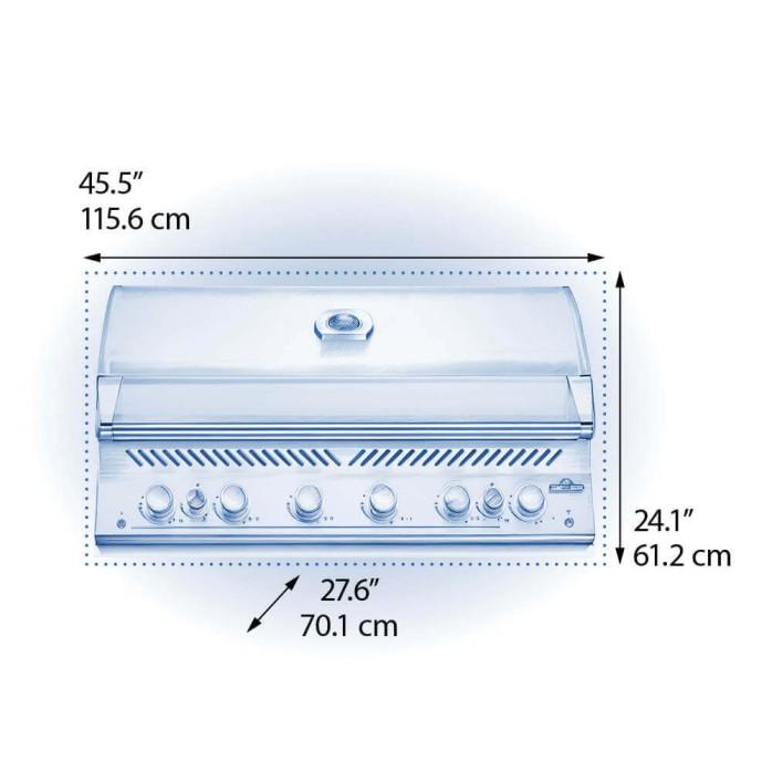 Napoleon Bbq Built-In 700 Series 44 with Dual Infrared Rear Burners , Propane, Stainless Steel