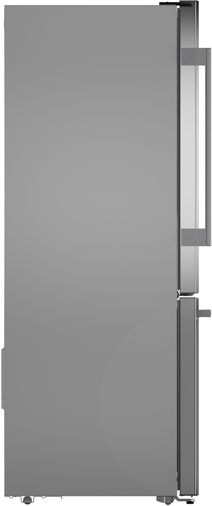 Bosch B33CM10SNS 100 Series, free-standing fridge-freezer with freezer at bottom, Brushed steel (with anti-fingerprint), Total No Frost