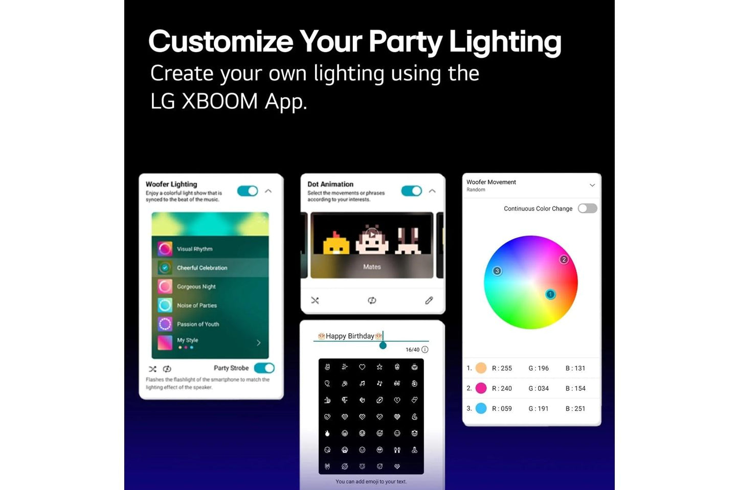 Lg XL9T XL9T Bluetooth Speaker LG XBOOM with Dual 8 Inch Woofers and Pixel LED Lighting plus Karaoke Creator