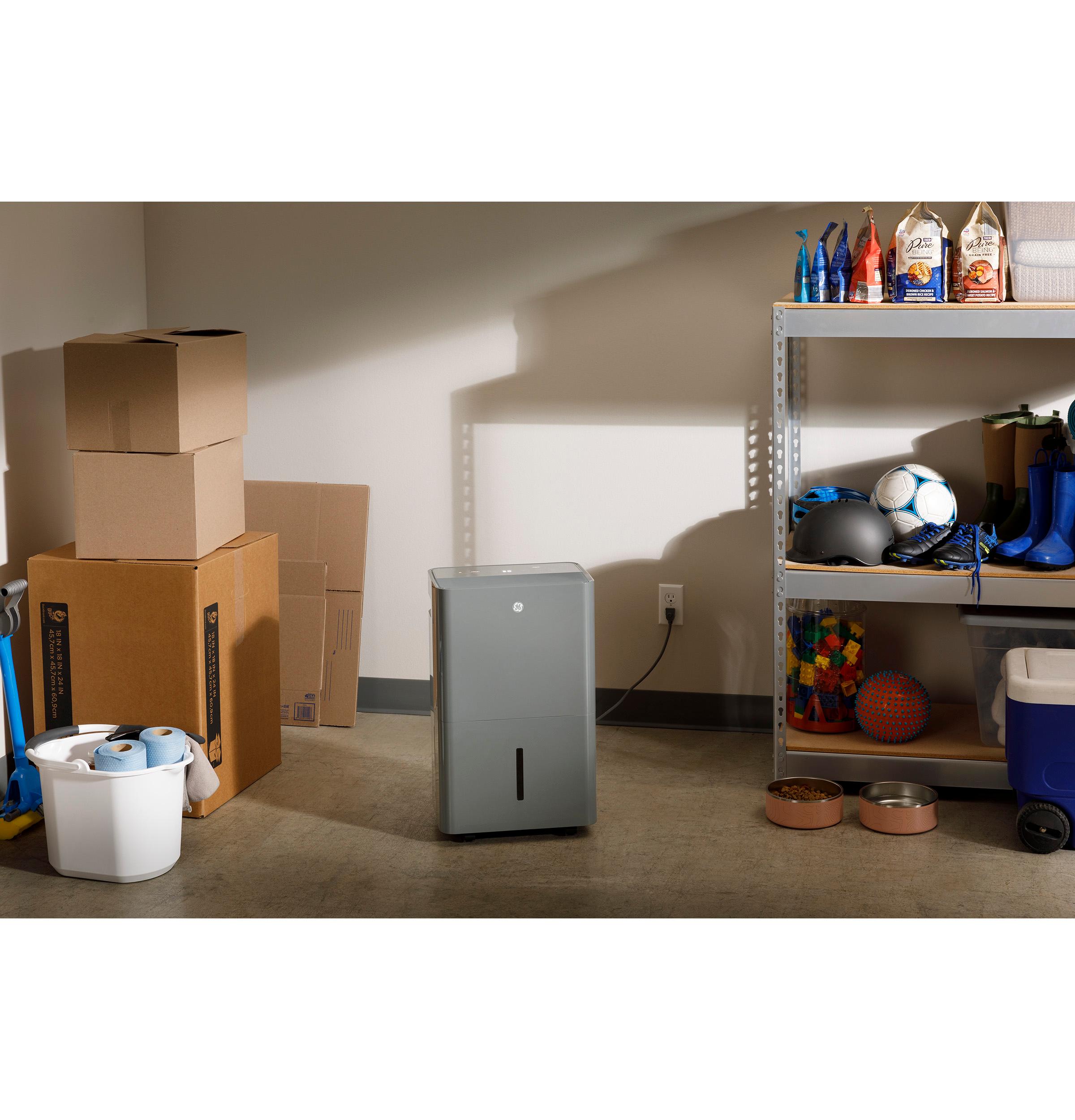 APYR50LC GE® ENERGY STAR® 50 Pint Portable Dehumidifier with Built-in Pump and Smart Dry for Wet Spaces