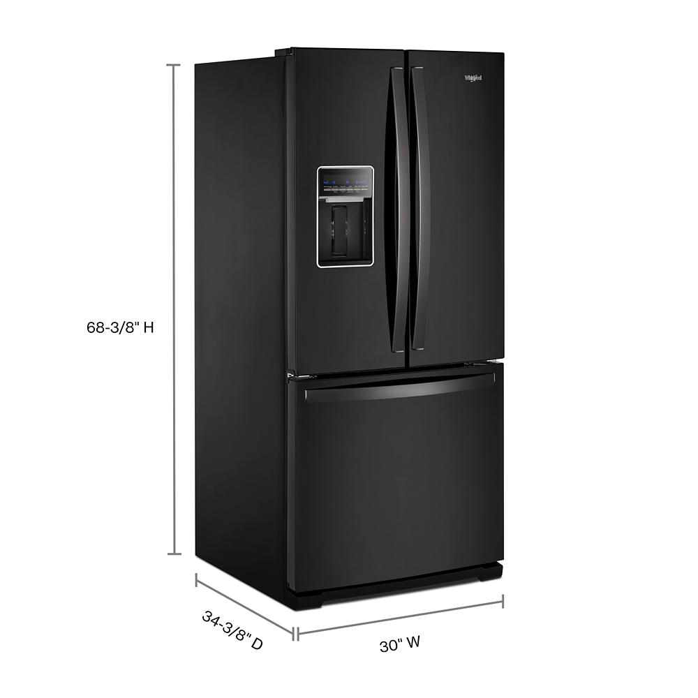 Whirlpool WRF560SEHB 30-inch Wide French Door Refrigerator - 20 cu. ft.