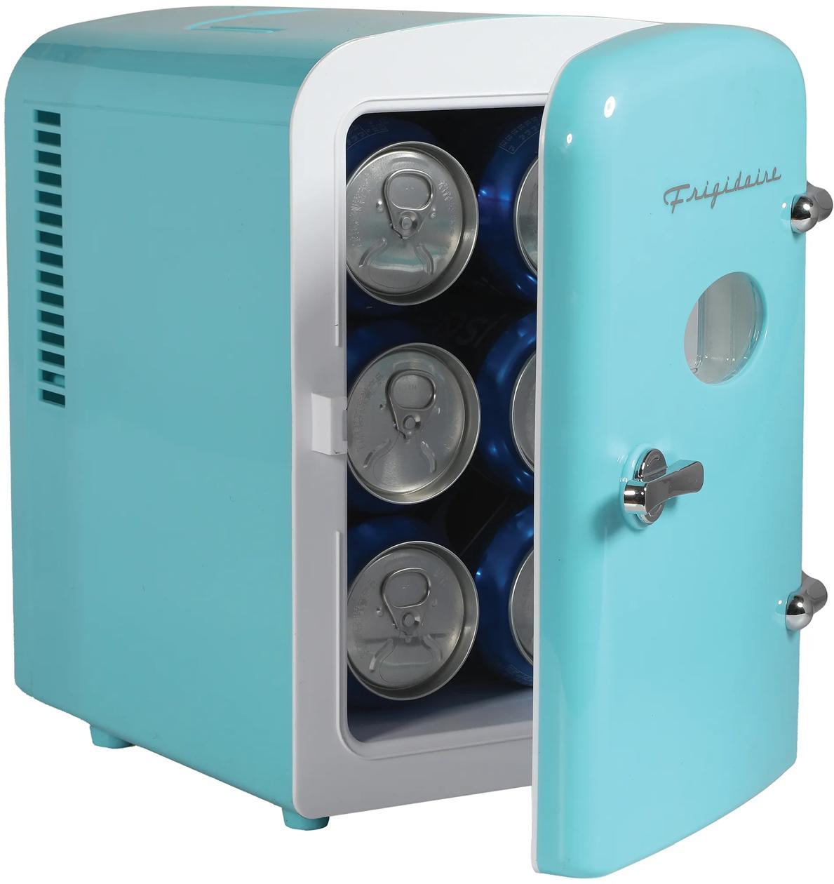 Frigidaire EFMIS229BLUE 6-Can Retro Mini Fridge Cooler - Blue