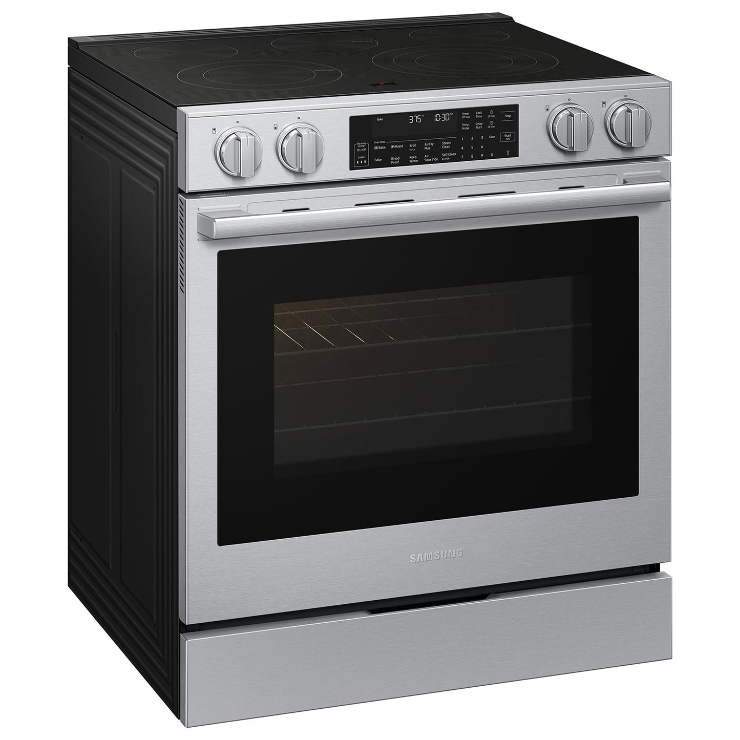 Samsung NSE90H63SR Bespoke Smart Slide-in Electric Range Pro Style Elite Design  Illuminated Knobs  Air Fry Max