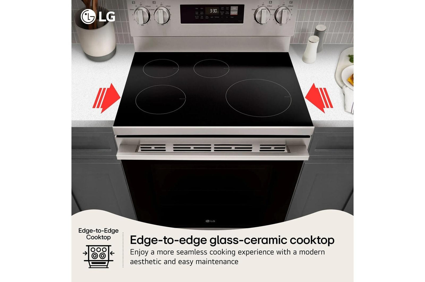 Lg LREN6321VE 6.3 cu. ft. Smart Wi-Fi Enabled Electric Range with Air Fry & EasyClean®