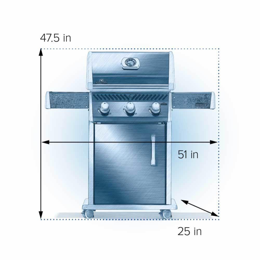 Napoleon Bbq R425NK2SS Rogue 425 with Stainless Steel Grids , Natural Gas, Black