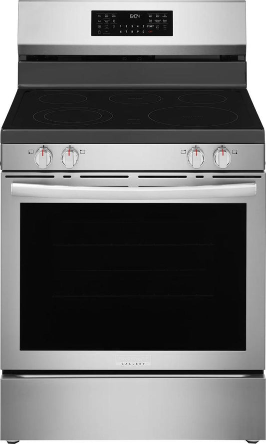 Frigidaire GCRE3070BF 30" Rear Control Electric Range with Stone-Baked Pizza