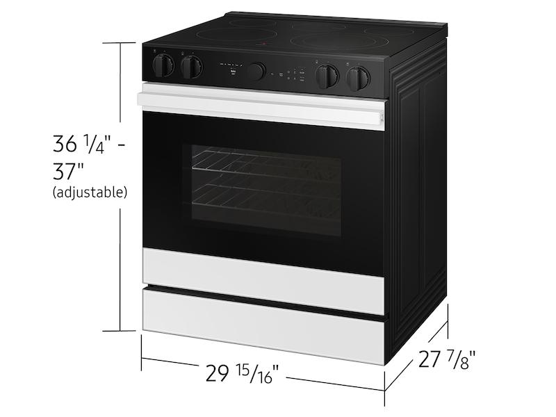 Samsung NSE6DB870012 Bespoke 6.3 cu. ft. Smart Slide-In Electric Range with Smart Oven Camera & Illuminated Precision Knobs in White Glass