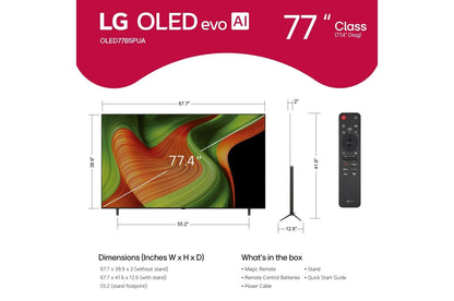 Lg OLED77B5PUA 77 Inch Class LG OLED AI B5 4K Smart TV 2025