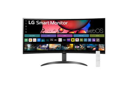 Lg 34SR60QCB 34 Inch Smart Monitor WQHD 1440P Curved Screen 100Hz with webOS