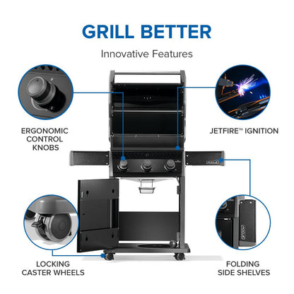 Napoleon Bbq R425NK2SS Rogue 425 with Stainless Steel Grids , Natural Gas, Black