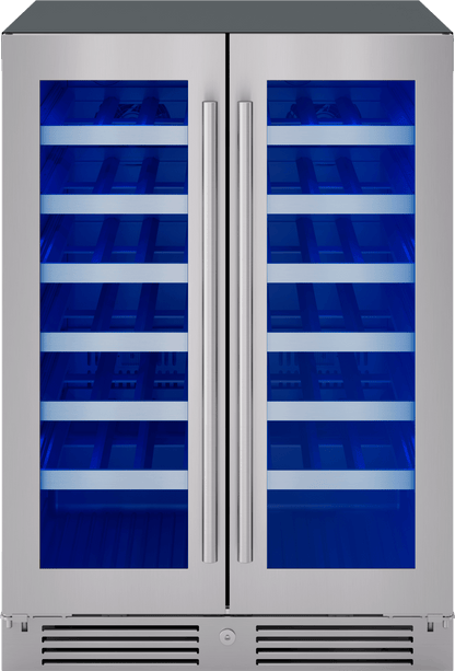 Zephyr PRW24C32CG Presrv Wine Cooler, 24in UC, SS+Gls, Fr Door, 2Z