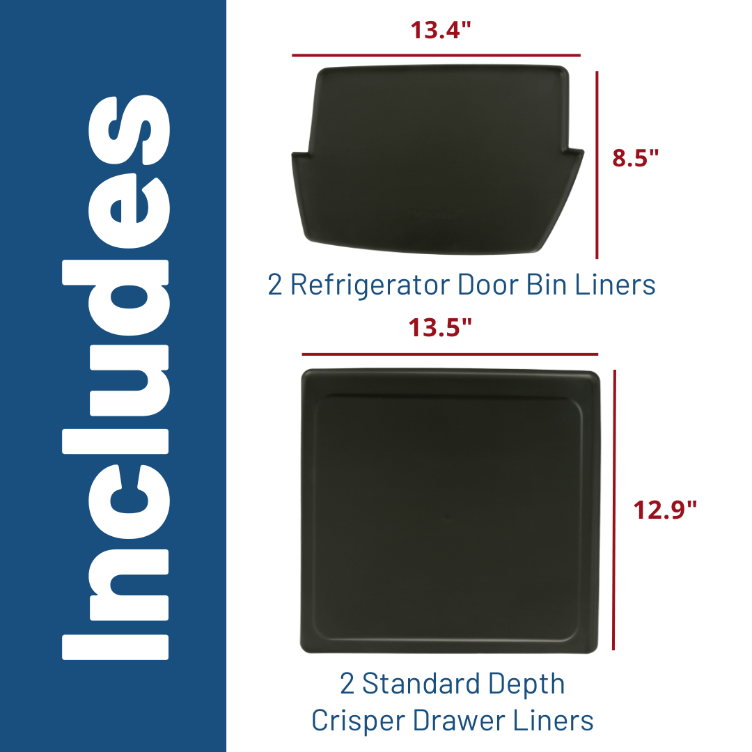 Ge Appliances PMLNRBF01 Drawer & Bin Liners with Microban® for Standard Depth Refrigerators