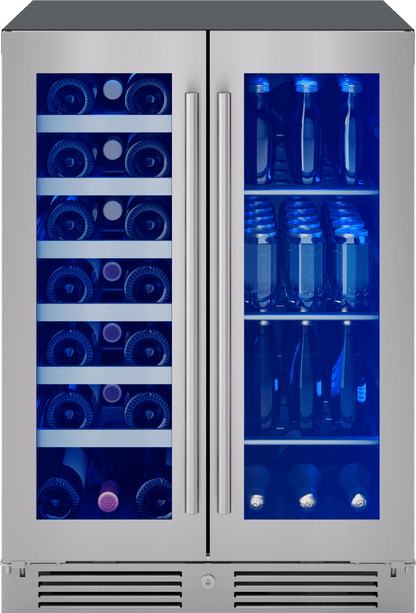 Zephyr PRWB24C32CG Presrv Wine & Bev Cooler, 24in UC, SS+Gls, Fr Dr