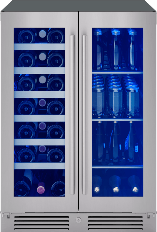 Zephyr PRWB24C32CG Presrv Wine & Bev Cooler, 24in UC, SS+Gls, Fr Dr